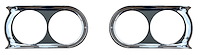 Headlight Bezel Set for 1960-1966 GMC Pickup Truck, Suburban [Chrome Finish]