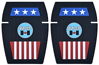 0857-237 Blazer Americana Floor Mat Set for 1969-1995 Chevy Full Size Blazer, 1982-2005 Chevy S10 Blazer