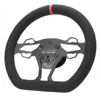 PRS-PV Pro Street Light Drag Racing Steering Wheel [12.5 in. Diameter] Black Suede w/Red Stripe