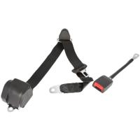 3-Point Retractable European Style Shoulder Belt [Black]