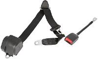 3-Point Lap/Shoulder Belt with Euro-Style Buckle Black