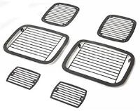 STONEGUARD SET BILLET 97-06 JEEP WRANGLER BLACK FINISH
