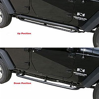 Retractable RockGuard Steps for 2007-2018 Jeep Wrangler JK Unlimited