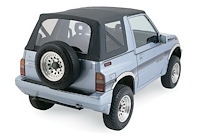 Replacement Soft Top for 1999-2004 Chevrolet Tracker, 1999-2004 Suzuki Vitara, Black Diamond