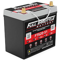 FT620-51 FT-Series AGM 12 V Battery, Group: 51, 620 CCA, 55 AH, Brass SAE Terminal - LHP