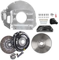 Cast-Aluminum Bellhousing, Clutch & Flywheel Kit, Big Block Mopar 383/400/426/440, 3/4-Speed A833, Ford TKX, TKO Transmissions