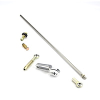 ACA-1801 Adjustable Column Shift Linkage Kit, Fits w/Ford C-4/C-6, Incl. Column Bushing/Rod Ends/Hardware, Billet Aluminum