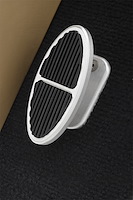 BFR-6114 Adjustable Foot Rest, Oval, w/Rubber Insert, 1.75 in. x 3.75 in., Brushed Finish