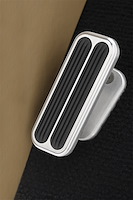 BFR-6116 Adjustable Foot Rest, Rectangular, w/Rubber Insert, 1.5 in. x 4 in., Brushed Finish