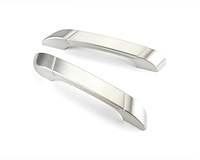 GSE-2153 Interior Door Pull, Goolsby Edition, Smooth Insert, XL Size, Billet Aluminum, Pair, Brushed