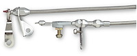 KD-20C4HT Ford C4 Stainless Steel Kickdown Cable Kit Brushed Finish Aluminum Fittings and Ferrule