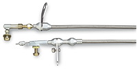 KD-2518HT Chrysler TF-518 Stainless Steel Kickdown Cable Kit Brushed Aluminum Fittings and Ferrule