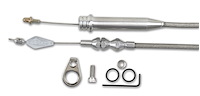 KD-2700TP GM TH700-R4 Tuned Port Stainless Steel Kickdown Cable Kit Brushed Finish Aluminum Fittings and Ferrule