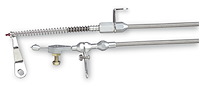 KD-2AODHT Ford AOD Stainless Steel Kickdown Cable Kit Brushed Finish Aluminum Fittings and Ferrule