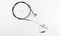 KDP-20C4U Ford C4 Stainless Steel Universal Kickdown Cable Kit Polished Finish with Black Cable Housing