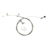 KDP-20C6HT Ford C6 Stainless Steel Kickdown Cable Kit Polished Aluminum Fittings and Ferrule