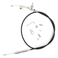 KDP-2200U Hi-Tech Kickdown Kit, U-Cut-To-Fit, Incl. Aluminum Fittings w/Ferrule/Instructions, Black Housing, Polished Finish
