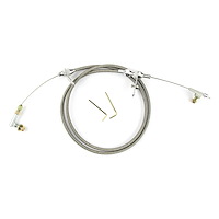 KDP-2727HT Chrysler TF-727 Stainless Steel Kickdown Cable Kit Polished Aluminum Fittings and Ferrule