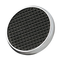 SPO-6071 Round Chrome Steel Brake Pedal, Rubber Insert