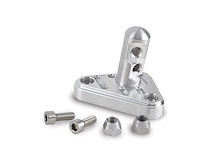 TCB-40TP1 Throttle Cable Bracket, Tuned Port, w/Single Stud, Billet Aluminum, Brushed Finish