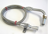 TD-30C4FMPAN Hi-Tech Flexible Braided Stainless Transmission Dipstick Ford C-4 Pan Fill (Screw-In type)