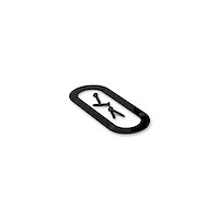 X70-SHR Hand Brake Boot Ring, 2.5 in. x 6.25 in. Outer/1.5 in. x 5.25 in. Inner, Black Stainless Steel