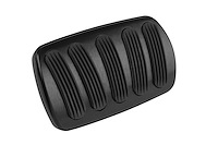 XBAG-6138 Billet Aluminum Curved XL Non-Power Brake Pad Midnight Series Black