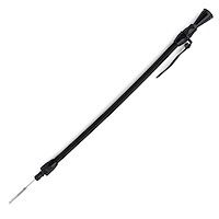 XED-5022 Flexible Engine Dipstick, Push Into Pan Passenger Side/Front Sump Oil Pan, Billet Aluminum, Black Housing