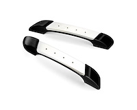XGSE-2155 Interior Door Pull, Goolsby Edition, Upholstery Ready Insert, XL Size, Billet Aluminum, Pair, Black Finish