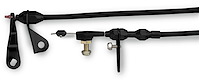 XKD-20C4HT Ford C4 Transmission Kickdown Cable Kit Black Anodized Aluminum Fittings and Ferrule