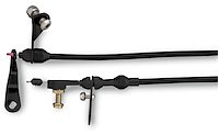 XKD-20C6HT Ford C6 Transmission Kickdown Cable Kit Black Anodized Aluminum Fittings and Ferrule