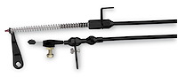 XKD-2AODHT Ford AOD Transmission Kickdown Cable Kit Black Anodized Aluminum Fittings and Ferrule
