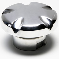LSO-01-P LS Engine Oil Cap, Grooved, Billet Aluminum, Polished Finish
