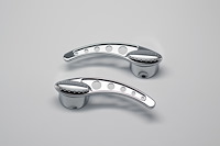 PT-102 Door Handle, Front, Cast Aluminum, Chrome w/Insert, 1949 And Later GM And Ford, Sold As Pair