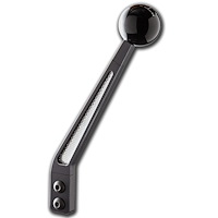 SH-203-10 Shifter Lever, Manual, 10 in., Hurst, Tremec, TKO-500, TKO-600, T-56, w/2 Bolt Flange, Black w/Mesh Insert