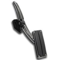 TA-206-B2 Accelerator Pedal Assembly, Universal Firewall Mount, w/Rubber Insert, Black Billet