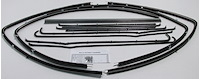 C155C Felt Kit with Clipped Channels for 1955-1957 GM Deluxe 2-Dr Sedans