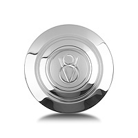 3455 Horn Button, Fits w/MK4/9 Wheel Steering, Billet Aluminum, Single Contact, Domed V-8 Logo, Polished