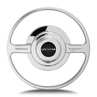 3710 Horn Button, Fits w/Mark 10 Wheel Steering, Billet Aluminum, Single Contact, Logo, Polished