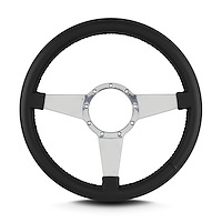 41201 Mark 4 Standard Steering Wheel, Black, Polished Spokes, 14 in. Standard Grip