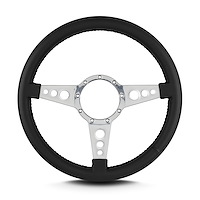 42201 Mark 4 GT Steering Wheel, Black, Polished Spokes, 14 in. Standard Grip