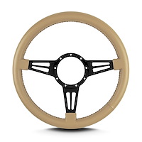 47209 Mark 4 Double Slot Steering Wheel, Tan, Black Spokes, 14 in. Standard Grip