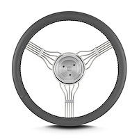 55306 Banjo Steering Wheel, Fits w/67-94 GM Hub Adapters, Dark Grey
