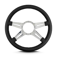 93201 Mark 9 Elegante Steering Wheel, Black, Polished Spokes, 14 in. Standard Grip