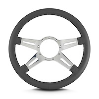 93206 Mark 9 Elegante Steering Wheel, Dark Grey, Polished Spokes, 14 in. Standard Grip