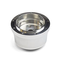 B-26423 Steering Wheel Hub Adapter, Fits w/67-94 GM w/o Air Bag Flaming River Column, 9-Bolt, Polished Billet Aluminum