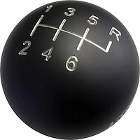 SKUN-10014K 6-Speed Shifter Ball, 2 in. Diameter, Fits 3/8 in.-16 & 3/8 in.-24 Handle, Gunmetal