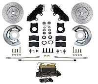 BFC0001-4C7X Brake Conversion Kit, Manual Front Kit w/Drilled Rotors & Zinc Plated Calipers