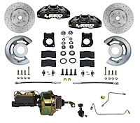 BFC0005-H405MX Brake Conversion Kit, Power Front Kit w/Drilled Rotors & Black Powder Coated Calipers