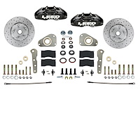 BFC0026SMX Brake Conversion Kit, Spindle Kit w/Drilled Rotors & Black Powder Coated Calipers